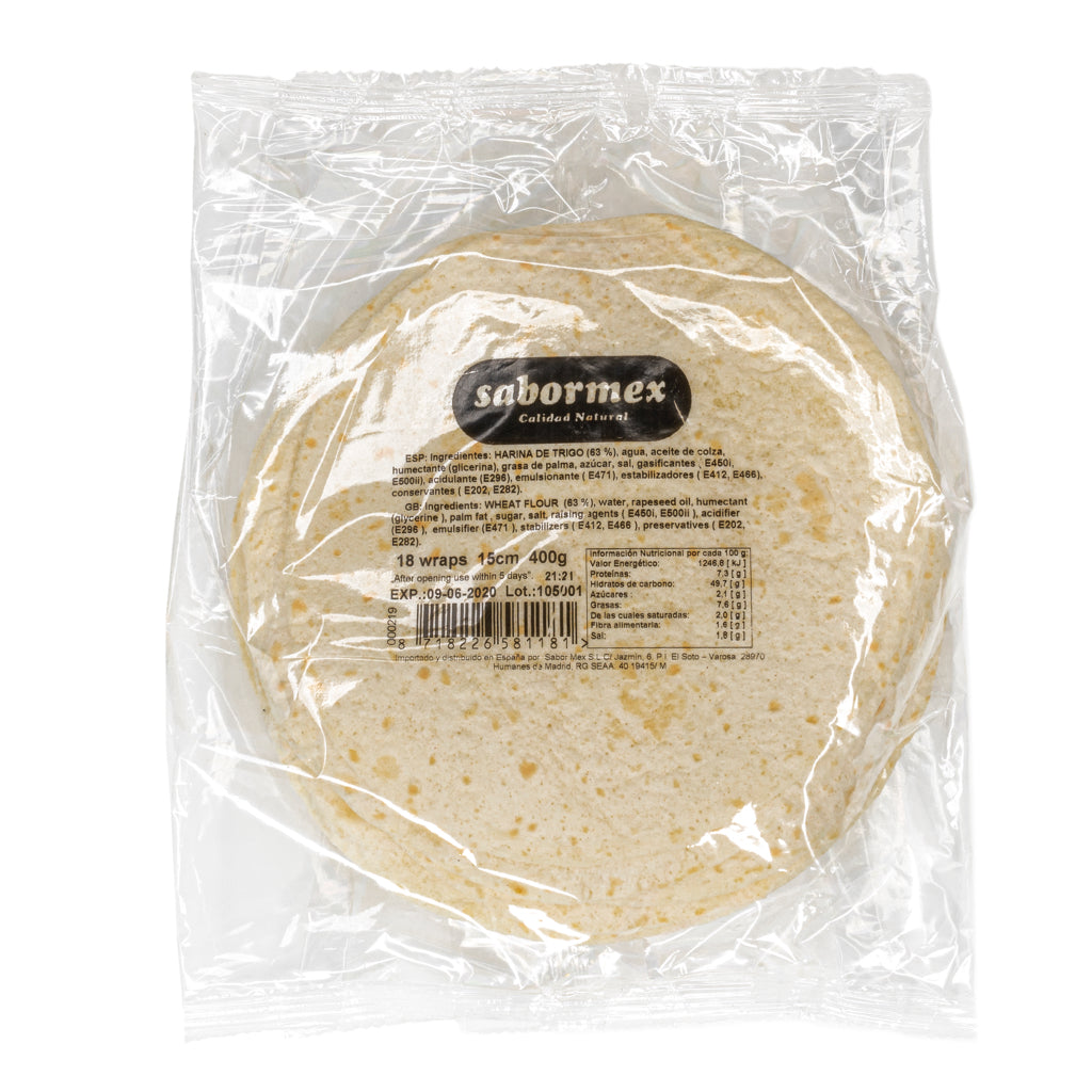 SABORMEX Wheat Tortillas (Pack 18uds)